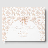 Toile de Jouy Safari Boho Baby shower Gastenboek (Voorkant)