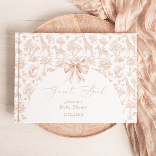 Toile de Jouy Safari Boho Baby shower Gastenboek