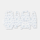 Toile de Jouy Safari dieren Arch Blue Baby shower Bedankdoosjes (Uitgevouwen)