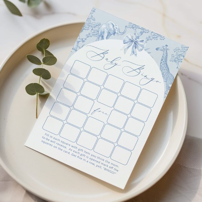 Toile de jouy Safari dieren Baby bingo spel (Creator heeft geüpload)