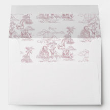 Toile de Jouy Safari Dieren Baby Borrel