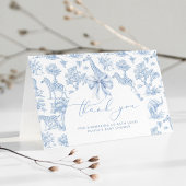 Toile de Jouy Safari dieren Baby shower Bedankkaart
