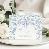 Toile de Jouy Safari dieren Baby shower Bedankkaart