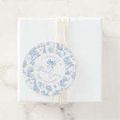 Toile de Jouy Safari dieren Baby shower bedankt Bedankjes Labels (In situ)