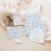 Toile de Jouy Safari dieren blauw Baby shower Papieren Bordje