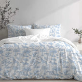 Toile de Jouy Safari dieren blauw Kussensloop