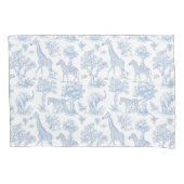 Toile de Jouy Safari dieren blauw Kussensloop (Voorkant)