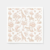 Toile de Jouy Safari dieren Boho Baby shower Servet (Voorkant)