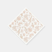 Toile de Jouy Safari dieren Boho Baby shower Servet (Hoek)