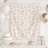Toile de Jouy Safari dieren Boho baby shower