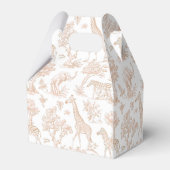 Toile de Jouy Safari dieren Boho Genderneutraal Bedankdoosjes (Achterkant)