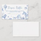 Toile de Jouy Safari Dieren Luier Raffle Informatiekaartje (Voorkant / Achterkant)