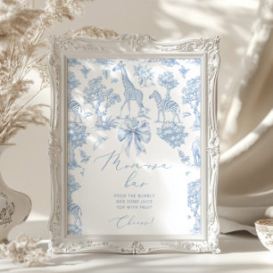 Toile de Jouy Safari dieren Momosa bar Poster