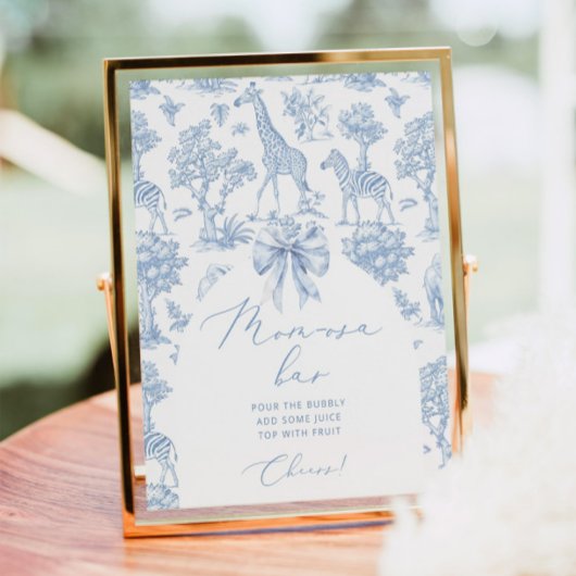 Toile de Jouy Safari dieren Momosa bar Poster