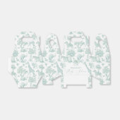 Toile de Jouy Safari dieren salie groene pastel Bedankdoosjes (Uitgevouwen)