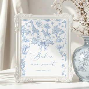 Toile de Jouy Safari Franse baby's zijn schattig Poster