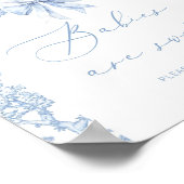 Toile de Jouy Safari Franse Baby's zijn zoet Poster (Hoek)