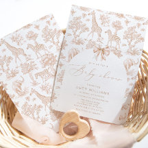 Toile de Jouy Safari genderneutraal Baby shower