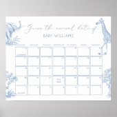 Toile de Jouy Safari Guess de uitgerekende datum k Poster (Voorkant)