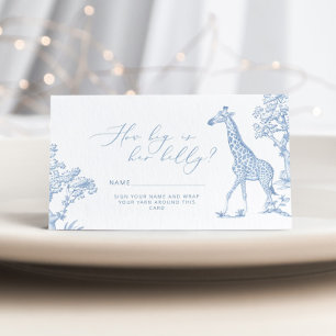 Toile de jouy Safari Hoe groot is mama's buik Informatiekaartje