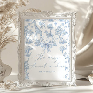 Toile de Jouy Safari Hoeveel dierencrackers Poster