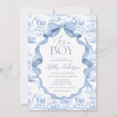 Toile de Jouy Safari It's a Boy Baby Borrel Kaart (Voorkant)