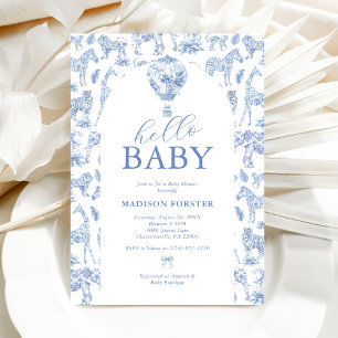 Toile De Jouy Safari Jongens Babyfeest Kaart