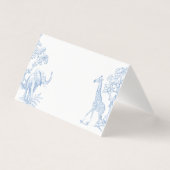 Toile de jouy Safari minimalist place cards Kaart (Voorkant)