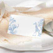 Toile de jouy Safari minimalist place cards Kaart
