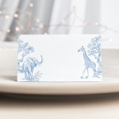 Toile de jouy Safari minimalist place cards Kaart