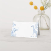 Toile de jouy Safari minimalistisch baby shower Plaatskaartje (Voorkant)