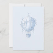 Toile de Jouy Safari Oh Boy Baby shower Uitnodigin Kaart (Achterkant)