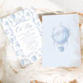 Toile de Jouy Safari Oh Boy Baby shower Uitnodigin Kaart