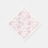 Toile de Jouy Safari Roze Baby shower servetten (Hoek)