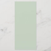 Toile de jouy saliegroene menukaart (Achterkant)