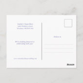 Toile de jouy Save the Date Post Card Briefkaart (Achterkant)