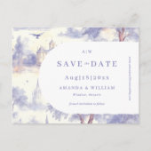 Toile de jouy Save the Date Post Card Briefkaart (Voorkant)