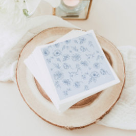 Toile de Jouy Something Blue Bloemen bruidsdouche Servet