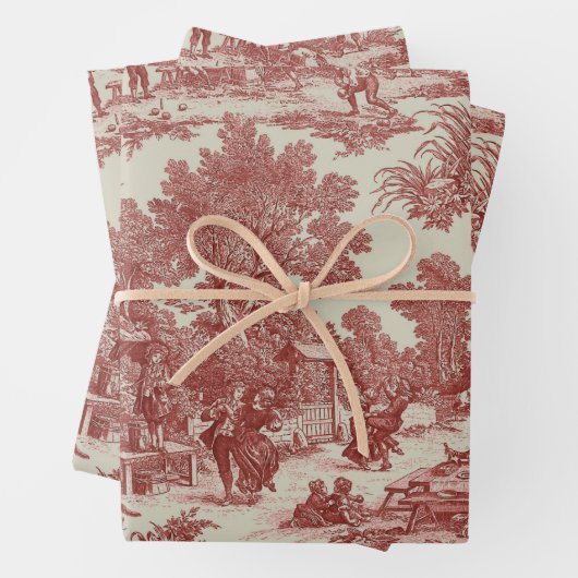 Toile de Jouy-stof Inpakpapier Vel (In situ)