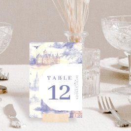 Toile de jouy Tafelnummerkaart Kaart