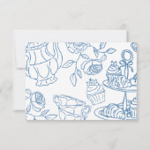 Toile de Jouy Tea Baby shower Dank u kaart (Achterkant)