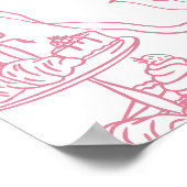 Toile de Jouy Tea Baby Shower Welcome Sign Poster (Hoek)