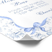 Toile De Jouy Teddy Bear Baby shower Mom-osa Bar Poster (Hoek)