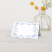 Toile de Jouy Teddy Bear en Bow Plaatskaartje (Achterkant)