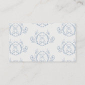 Toile de jouy teddybeer  Luierverloting Informatiekaartje (Achterkant)