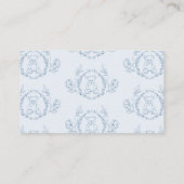 Toile de jouy teddybeer  Luierverloting Informatiekaartje (Achterkant)