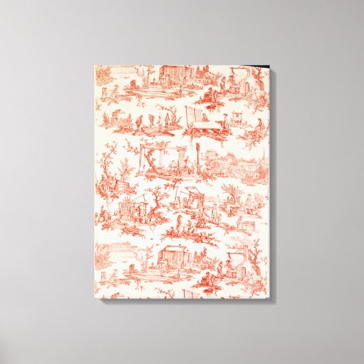 Toile de Jouy, ter illustratie van de processen va Canvas Afdruk (Voorkant)