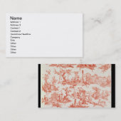 Toile de Jouy, ter illustratie van de processen va Visitekaartje (Voorkant / Achterkant)