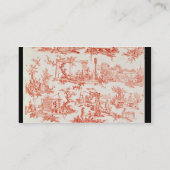 Toile de Jouy, ter illustratie van de processen va Visitekaartje (Achterkant)