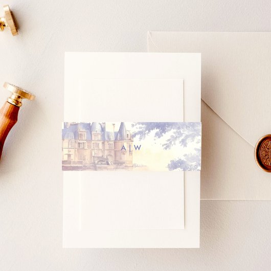 Toile de jouy uitnodigingen wikkel